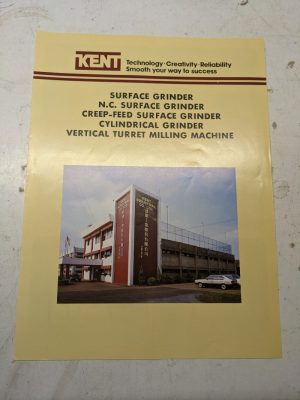 Kent Sales Brochure Machine Tools Grinders Milling Specifications Features