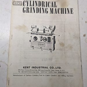 Kent Cylindrical Grinding Machine Kgc-450M Operator Service Manual Parts List