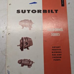 Sutorbilt California Series Blowers Vacuum Pumps Sales Brochure Feat Specs