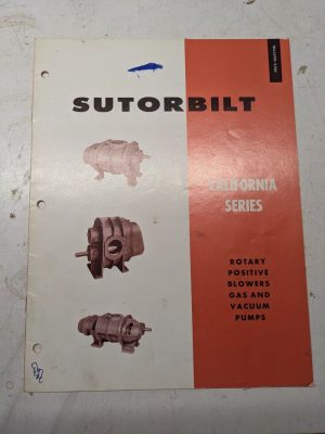 Sutorbilt California Series Blowers Vacuum Pumps Sales Brochure Feat Specs