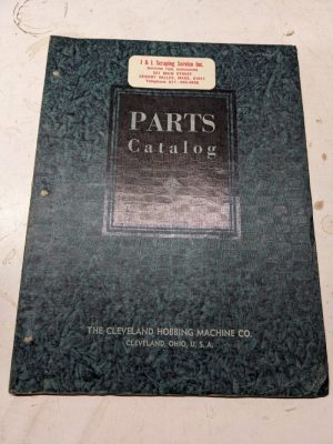 Cleveland Model 140 Hobbing Component Service Parts List 1937 Manual Machine