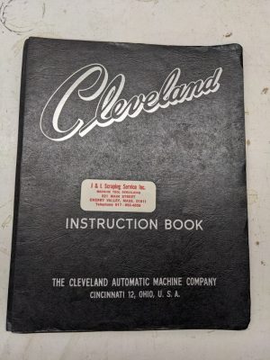 Cleveland Automatic Single Spindle Service Manual Parts List Shop Book Machine
