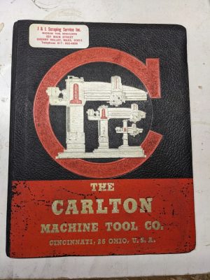 Carlton Machine Tool Maintenance Service Manual Oa 1A Radial Drilling Parts List