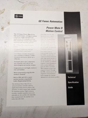 Ge Fanuc Automation Power Mate D Motion Control Sales Brochure Specs Features