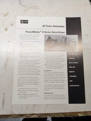 Ge Fanuc Automation Servo Drives Powermotion B Sales Brochure Specs Features