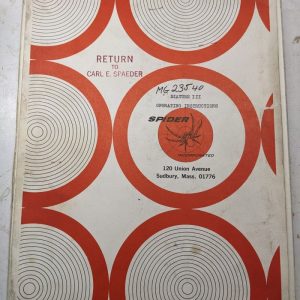 Spider Operator Service Manual Parts List Book Diaturn Iii Lathe Prints Pictures