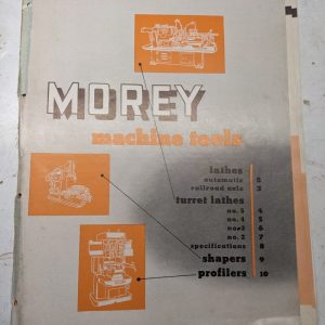 Morey Machine Tool Lathes Sales Brochure Catalog Specifications Features
