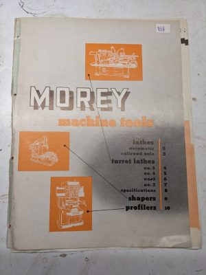 Morey Machine Tool Lathes Sales Brochure Catalog Specifications Features
