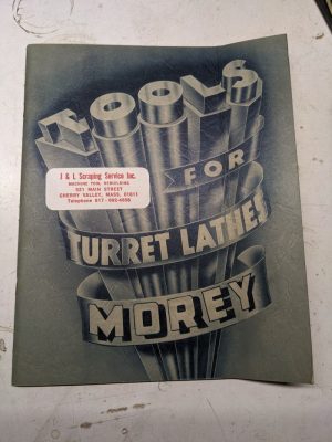 Morey Machine Tools For Turret Lathes Sales Brochure Catalog 1953 Spec Feat