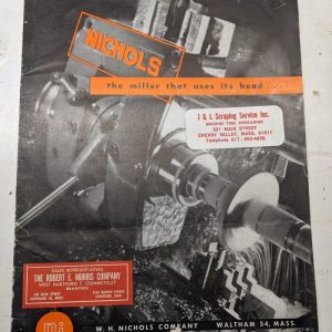 Nichols Twin Mill Sales Brochure Machine Features Catalog Specifications 1947