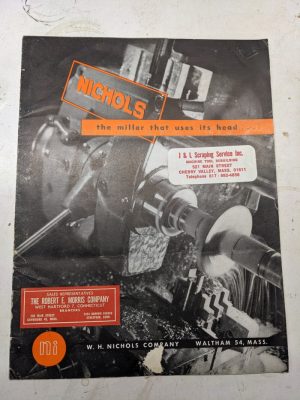 Nichols Twin Mill Sales Brochure Machine Features Catalog Specifications 1947