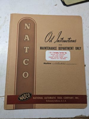 Natco Oil Instruction Maintenance Service Manual National Automatic Tool C13
