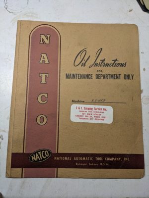 Natco Oil Instruction Maintenance Service Manual National Automatic Tool E5-443