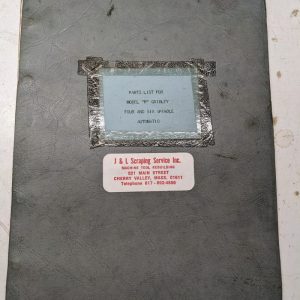 National Acme Service Parts List Book Manual Gridley Automatic R Model Shop