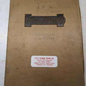 National Machine Instruction Service Manual Parts List Book #6A Maxipres 1950