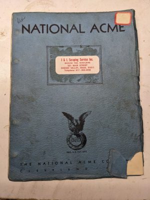 National Acme Service Parts List Manual Gridley Automatic R Model 4 6 Spindle