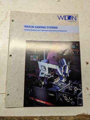 Wilton Sawing Systems Sales Brochure Machine Tool Catalog Specifications 1996