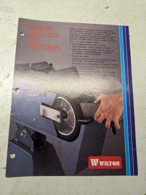 Wilton Belt Grinder Sales Brochure Machine Tool Specifications Features 4000