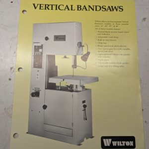 Wilton Vertical Bandsaws Sales Brochure Machine Tool Catalog Specifications 8000