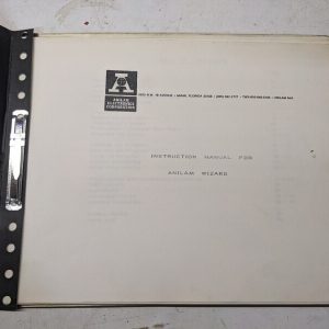 Anilam Electronics Instruction Service Manual Wizard Programming Parts List Book