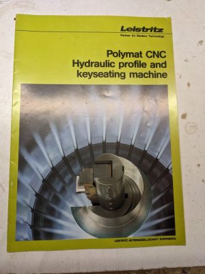 Leistritz Polymat Cnc Profile Keyseating Machine Sales Brochure Catalog Features