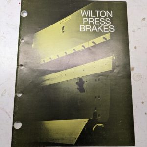Wilton Press Brakes Sales Brochure Machine Tool Specifications Features 50-75