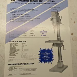 Wilton Geared Head Drill Press Sales Brochure Features Specificaitons Price