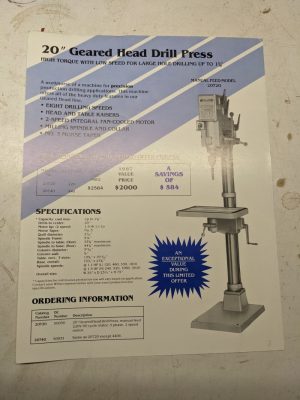 Wilton Geared Head Drill Press Sales Brochure Features Specificaitons Price
