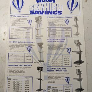 Wilton'S Sales Brochure Price List Catalog Drill Press Band Saw Zip Grinder