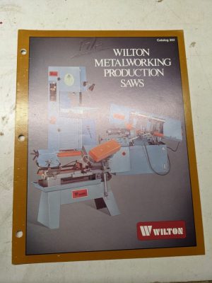 Wilton Metalworking Production Saws Sales Brochure Catalog 302 1987 Specs Feat