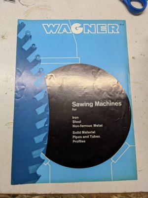 Wagner Sawing Machines Sales Brochure Catalog Features Shop Tools