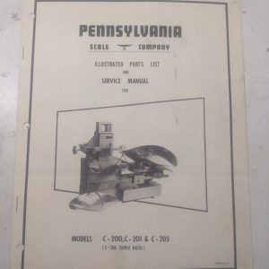 Pennsylvania Scale Model C-200 201 205 Service Repair Parts List Book Manual