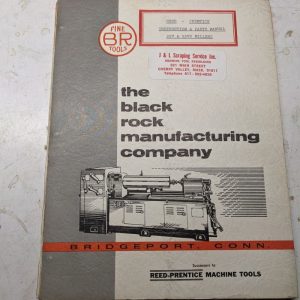 Reed-Prentice Machine Black Rock 22V 22Vs Milling Service Manual Parts List Book
