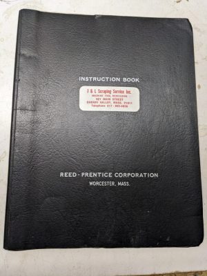 Reed-Prentice Machine Operator Service Manual Parts List #5 Miller Die Sinker