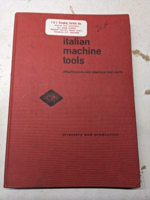 Italian Machine Tools Attachments / Parts Directory Sales Brochure Catalog 1966