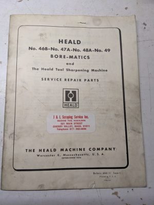Heald Service Repair Parts List Manual 46B 47A 48A 49 Bore-Matic Boring Sharpen