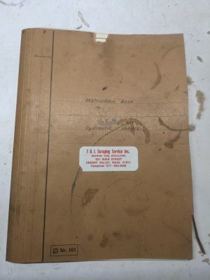 Danish Machine J.E.R. Hydraulic Shears Operator Service Manual Parts List Book