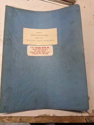 Ex-Cell-O Operator Service Manual Repair Parts List Book Boring Machine 215-A