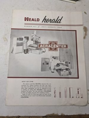 Heald Sales Brochure Features #351 1966 Shop Tool Machine Offerings