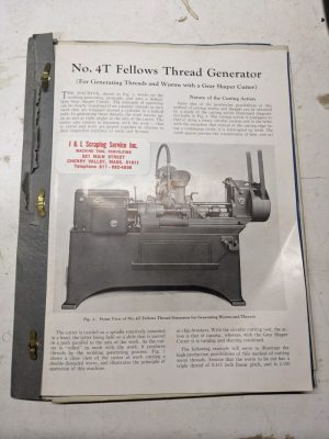 Fellows Thread Generator Sales Brochure Specifications & Machining Blueprints