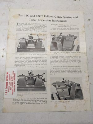 Fellows Sales Brochure Catalog Specifications Features #12C 12Ct Inspection