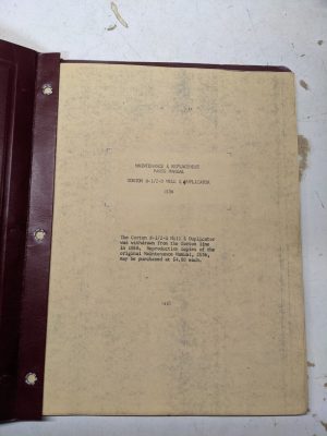 Gorton Operator Service Manual Parts List 8.5-D Mill Duplicator Machine 2536