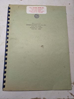 Ucimu Emv Italy Operator Service Manual Parts List Book Clover Lathe Shop Tool