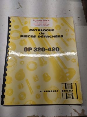 H Ernault Somua Es Service Repair Parts List Manual Catalog Op 320-420 Lathe