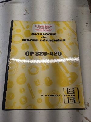 H Ernault Somua Es Service Repair Parts List Manual Catalogue Op 320-420 Lathe