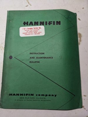 Hannifin Co Instruction Operator Service Manual 25 Ton Open Gap Press 1959