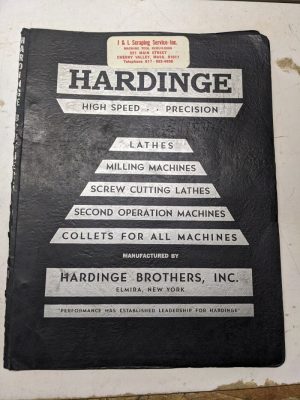 Hardinge Operator Service Manual Instruction Book Precision Lathe Shop Tool