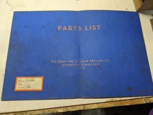 Goss De Leeuw Machine Service Parts List Book Manual Catalog 6X6.75” 1040 1943