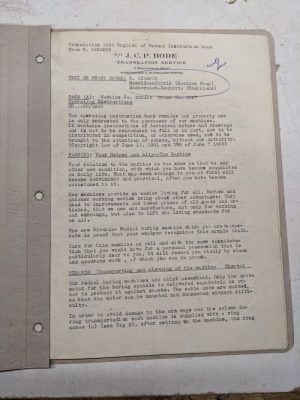 Girards Operator Service Manual Machine Model Radial Drilling Br50/1600 Partlist