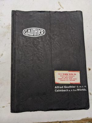 Gauthier Machine Operator Service Manual Gear Hobber Shop Tool Book